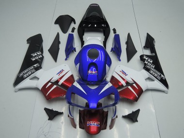White Red Blue Glossy Black HRC 2003-2004 Honda CBR600RR Motorcycle Fairings