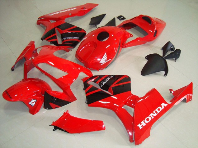Red Glossy Black 2003-2004 Honda CBR600RR Abs Fairings