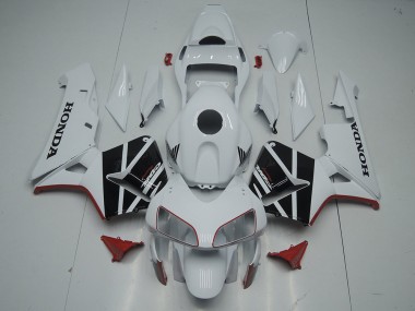White Glossy Black 2003-2004 Honda CBR600RR Motorcycle Fairing