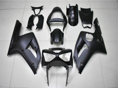 Matte Black 2003-2004 Kawasaki ZX6R Motorcycle Fairings