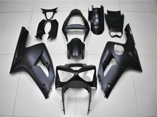 Matte Black 2003-2004 Kawasaki ZX6R Motorcycle Fairings