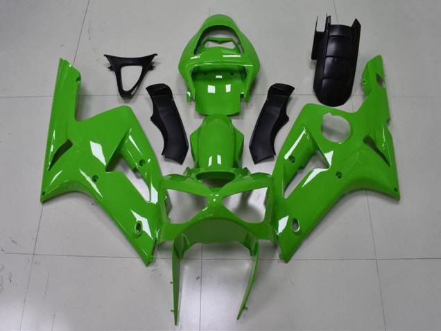 Green 2003-2004 Kawasaki ZX6R Motorcycle Fairing