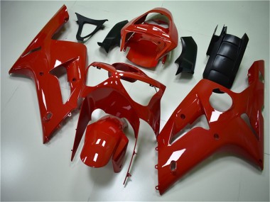 Red 2003-2004 Kawasaki ZX6R Motorcycle Fairing Kits