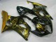Glossy Black Gold Flame 2003-2004 Suzuki GSXR 1000 Motorcycle Fairings