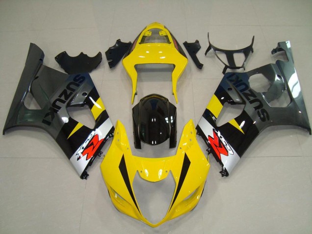 Yellow Silver Grey Black Red 2003-2004 Suzuki GSXR 1000 Motorcycle Fairings