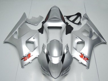 Silver Red OEM Style 2003-2004 Suzuki GSXR 1000 Motorcycle Fairings