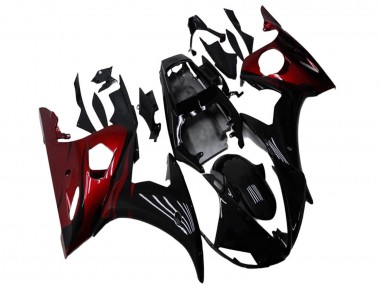 Glossy Black Red 2003-2004 Yamaha YZF R6 Motorcycle Fairing Kits