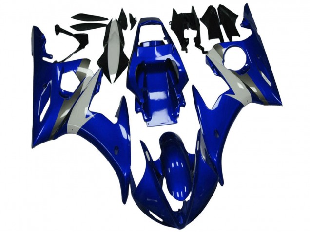 Blue White 2003-2004 Yamaha YZF R6 Motorcycle Fairing