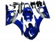 Blue White 2003-2004 Yamaha YZF R6 Motorcycle Fairing