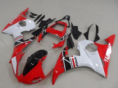 White Red Glossy Black 2003-2004 Yamaha YZF R6 Motorcycle Fairing Kits
