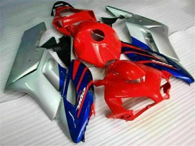 Silver Red Blue Black Stripe 2004-2005 Honda CBR1000RR Motorcycle Fairings