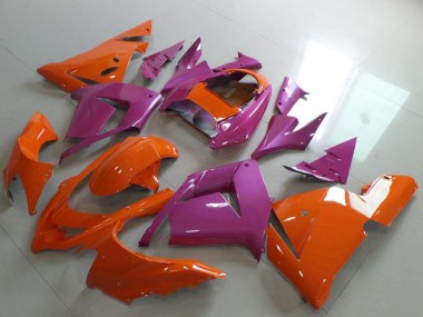 Orange and Pink 2004-2005 Kawasaki ZX10R Motorcycle Fairings