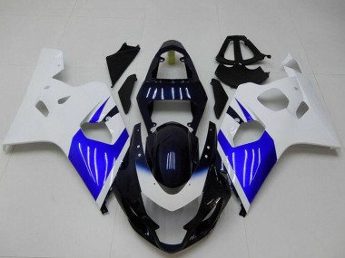 White Blue Black 2004-2005 Suzuki GSXR 600/750 Bike Fairings