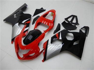 Red Silver Black 2004-2005 Suzuki GSXR 600/750 Motorcycle Fairings