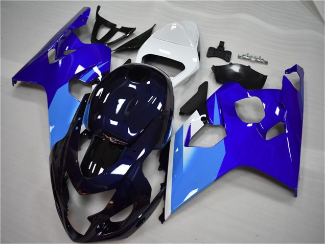 White Blue Black 2004-2005 Suzuki GSXR 600/750 Motorcycle Fairing