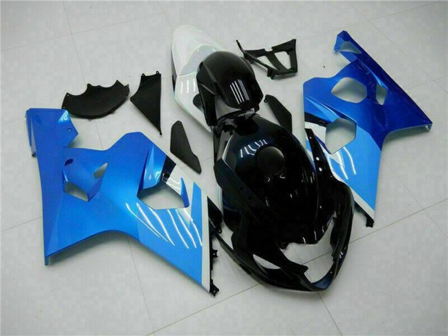 White Blue Black 2004-2005 Suzuki GSXR 600/750 Motorcycle Fairings