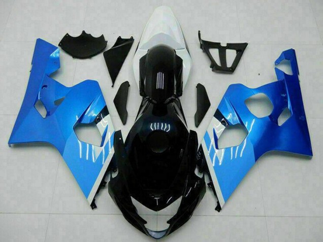 White Blue Black 2004-2005 Suzuki GSXR 600/750 Motorcycle Fairings