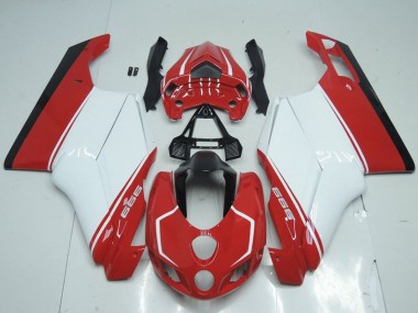 White Red Glossy Black 2005-2006 Ducati 999 Motorcycle Fairings