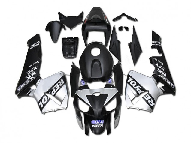 Black Silver Repsol 2005-2006 Honda CBR600RR Motorcycle Fairings