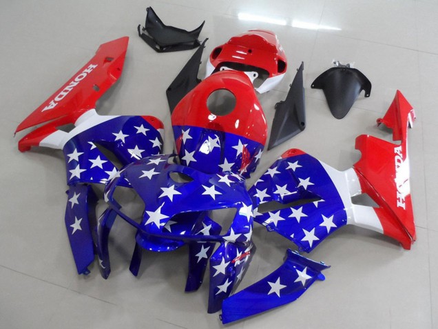 Red Blue White American Flag 2005-2006 Honda CBR600RR Motorcycle Fairings