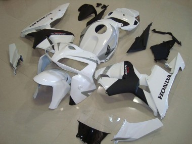 Pearl White Matte Black 2005-2006 Honda CBR600RR Motorcycle Fairings