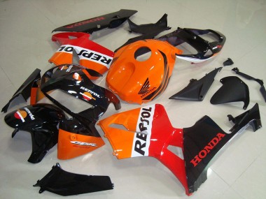 Orange White Red Glossy Black Repsol 2005-2006 Honda CBR600RR Motorcycle Fairing Kits