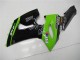 Green Glossy Black Elf 2005-2006 Kawasaki ZX6R Motorcycle Fairings