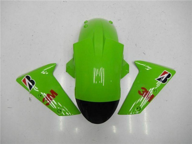 Green Glossy Black Elf 2005-2006 Kawasaki ZX6R Motorcycle Fairings