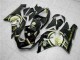 Glossy Black White Gold Lucky Strike 2005-2006 Kawasaki ZX6R Motorcycle Fairings