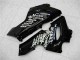 Glossy Black White West 2005-2006 Kawasaki ZX6R Motorcycle Fairings