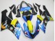 Blue Yellow Black Shark 2005-2006 Kawasaki ZX6R Motorcycle Fairings