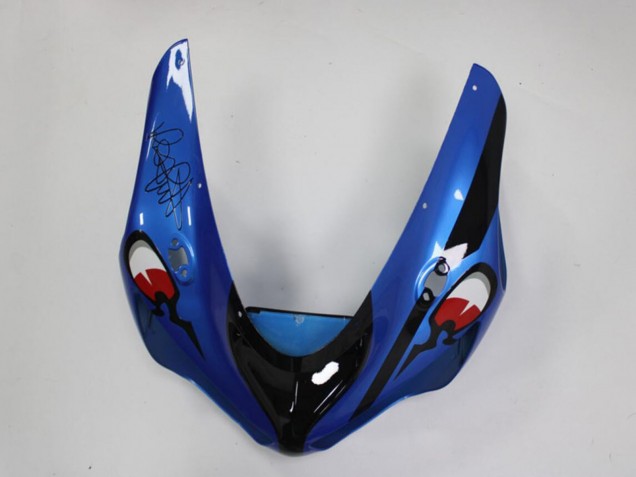 Blue Yellow Black Shark 2005-2006 Kawasaki ZX6R Motorcycle Fairings