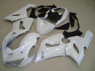 Pearl White 2005-2006 Kawasaki ZX6R Motorcycle Fairings