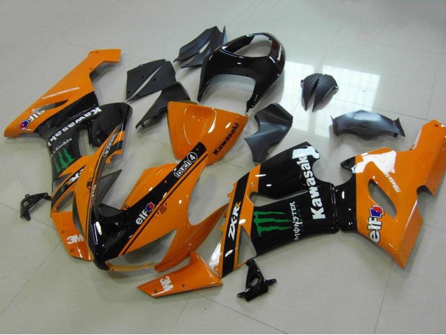 Orange Black Green Monster 2005-2006 Kawasaki ZX6R Motorcycle Fairings