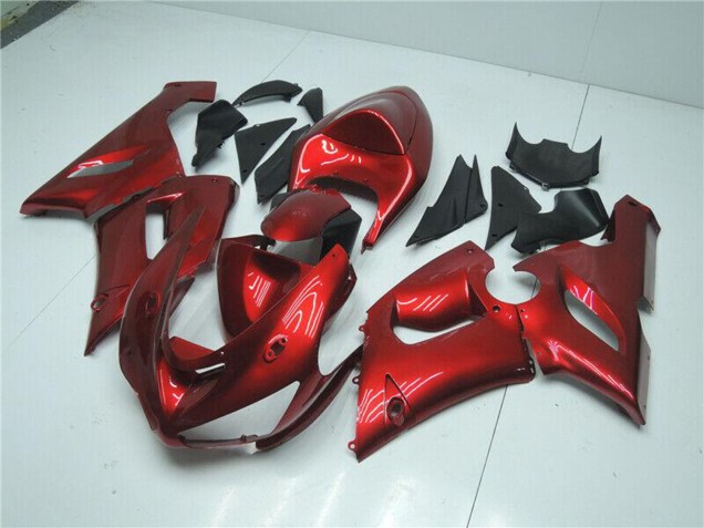Candy Red 2005-2006 Kawasaki ZX6R Motorcycle Fairings