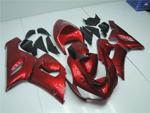 Candy Red 2005-2006 Kawasaki ZX6R Motorcycle Fairings