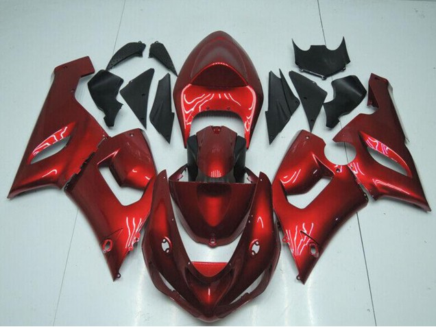 Candy Red 2005-2006 Kawasaki ZX6R Motorcycle Fairings