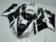 White Glossy Black 2005-2006 Kawasaki ZX6R Motorcycle Fairings