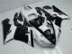 White Glossy Black 2005-2006 Kawasaki ZX6R Motorcycle Fairings