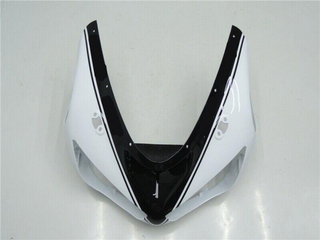 White Glossy Black 2005-2006 Kawasaki ZX6R Motorcycle Fairings
