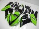 Green Glossy Black 2005-2006 Kawasaki ZX6R Motorcycle Fairing