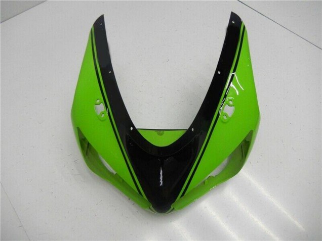 Green Glossy Black 2005-2006 Kawasaki ZX6R Motorcycle Fairing