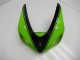 Green Glossy Black 2005-2006 Kawasaki ZX6R Motorcycle Fairing