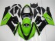 Green Glossy Black 2005-2006 Kawasaki ZX6R Motorcycle Fairing