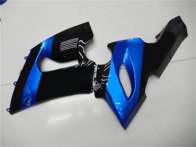Blue Glossy Black 2005-2006 Kawasaki ZX6R Motorcycle Fairing Kits