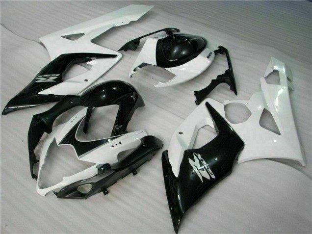 White Glossy Black 2005-2006 Suzuki GSXR 1000 Motorcycle Fairings