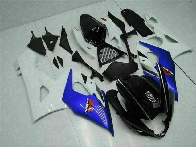 White Blue Glossy Black 2005-2006 Suzuki GSXR 1000 Motorcycle Fairing