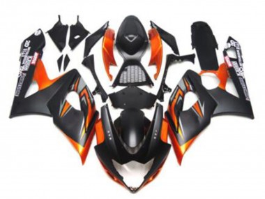 Glossy Black Matte Black Black Orange 2005-2006 Suzuki GSXR 1000 Motorcycle Fairings