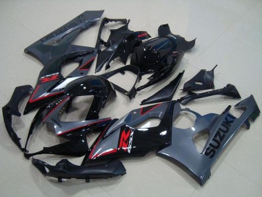 Glossy Black Matte Black Red 2005-2006 Suzuki GSXR 1000 Motorcycle Fairings