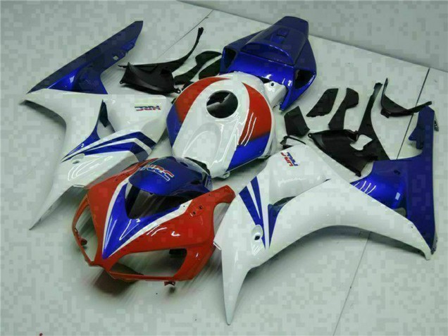 White Red Blue HRC 2006-2007 Honda CBR1000RR Motorcycle Fairing Kits